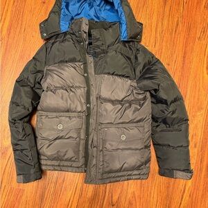 New Tommy Hilfiger Black gray and Blue women Puffer Jacket xs